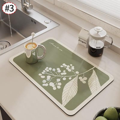 Keuken Droogmat Snel Droog Koffie Mat Absorberende Afwas Placemat Anti Slip Tafel Kopjes Droogmatten Tafeldecoratie Accessoires 40X50cm gray