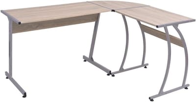 yorten Hoekbureau L-vormig computerbureau bureau bureau bureau 152 x 117 x 74 cm (L x B x H) eiken