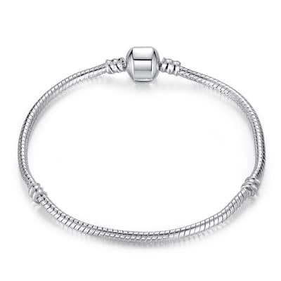EmmyRovi Bedelarmband Zilverkleurig 21 cm – Geschikt voor Standaard Bedels van 3 mm