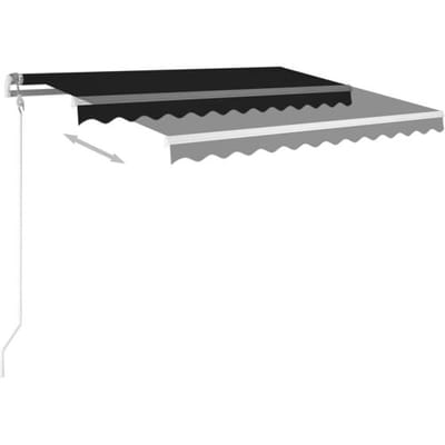 vidaXL - Luifel - automatisch - met - LED - en - windsensor - 300x250 - cm - antraciet
