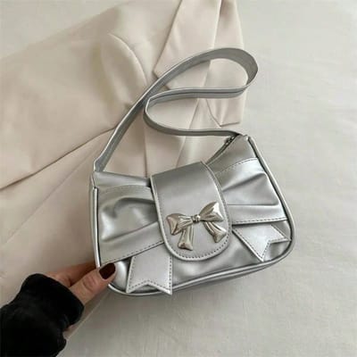 Trendy Schoudertas met Strik Handtas Casual Onderarmtas Dagelijkse Reistassen Leren Dames Bankettas Zakelijke Dames Tassen