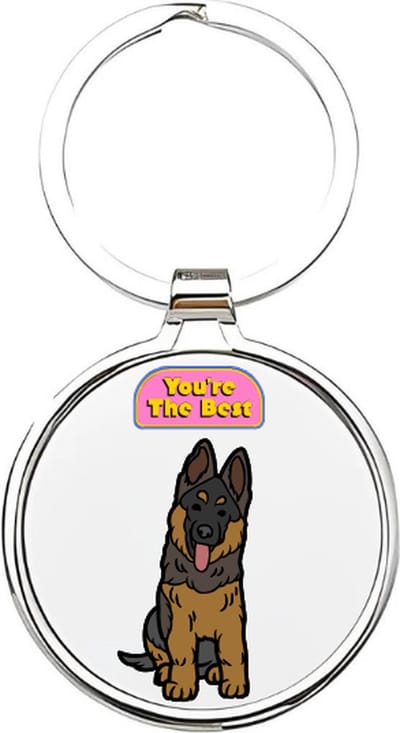 Akyol - Duitse herdershond Sleutelhanger - honden - honden liefhebbers - Herder - dieren liefhebbers - puppy - huisdieren sleutelhanger - 4 x 7,5 CM