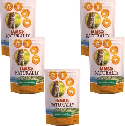 Iams Naturally Cat Adult Lam&Rijst - Kattenvoer - 5 x 700 g
