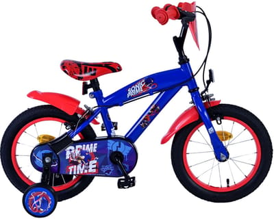 Sonic Prime Kinderfiets - Jongens - 14 inch - Blauw Rood - Twee handremmen