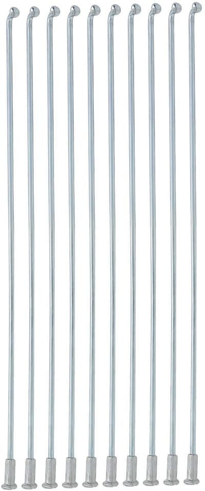 Dailygoody - Fietsspaken - Roestvrij staal - 10-delig - 13G 2,2 mm - Geschikt voor driewielers - Zilver