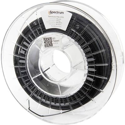 Spectrum Filaments 80584 PA6 CF15 Filament PA6, PA6-CF15 (koolstof) Koolstofvezelversterkt, Mat, Slagvast, Hittebestendig 1.75 mm 750 g Zwart 1