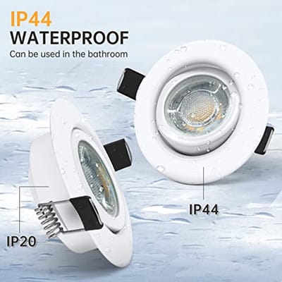 10 Stuks 7W LED Inbouwspots Dimbaar Vervangt 70W Halogeen 230V Ultra Flat 2800K Warm Wit IP44