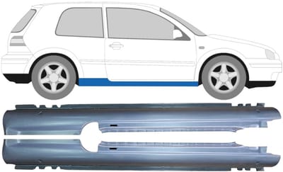 Volledige dorpel voor Volkswagen Golf 4 1997-2006 / Links + Rechts / Set