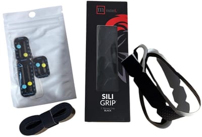 Padel & Tennis Accessoire Set – Zwart – Grip + Overgrip + Beschermstrip + Puntenteller