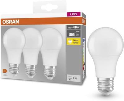 E27 LED-paar 8,5W - 3-pack met warm wit licht en lange levensduur