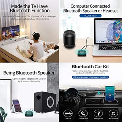 Draadloze Bluetooth-audioadapter met NFC en streamingfunctie - Geschikt voor TV, pc en luidsprekers