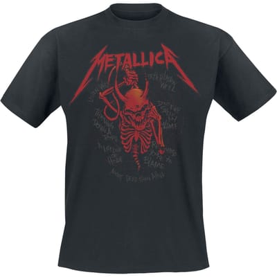 Metallica T-shirt - Skull Screaming Red 72 Seasons - S tot 5XL - voor Mannen - zwart