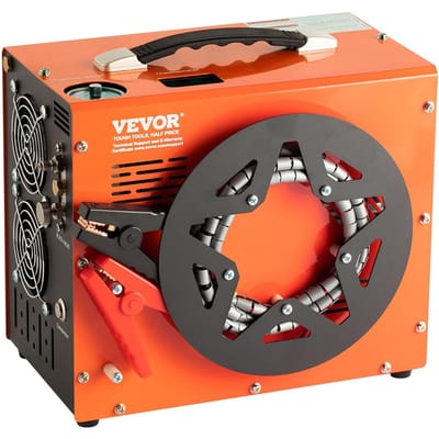Compresseur d'air PCP, Compresseur PCP Portable 4500PSI/30Mpa avec Convertisseur de Puissance Intégré, Arrêt Automatique | DC12V/AC230V | Pompe Compresseur sans Huile et sans Eau