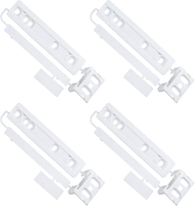 Sleepscharnieren Koelkast - Glijrail Montageset - Inbouwkoelkast Reparatie - Duurzaam Kunststof - 100 x 23 x 4 mm - Grijs