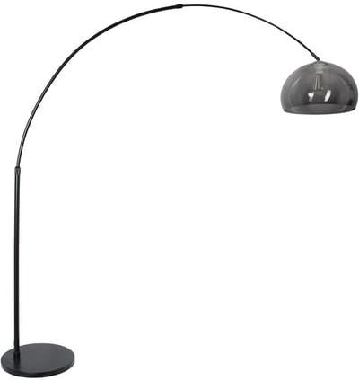 Zwarte vloerlamp booglamp Sparkled Light 9878ZW kunststof en metaal 240 cm hoogte binnen Steinhauer