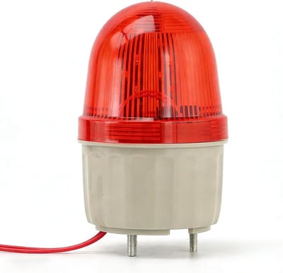 Led Alarm - Zwaailicht Zoemer - Veiligheid Signaleren - Hoog Volume 110dB - 7x7x12 cm - Rood