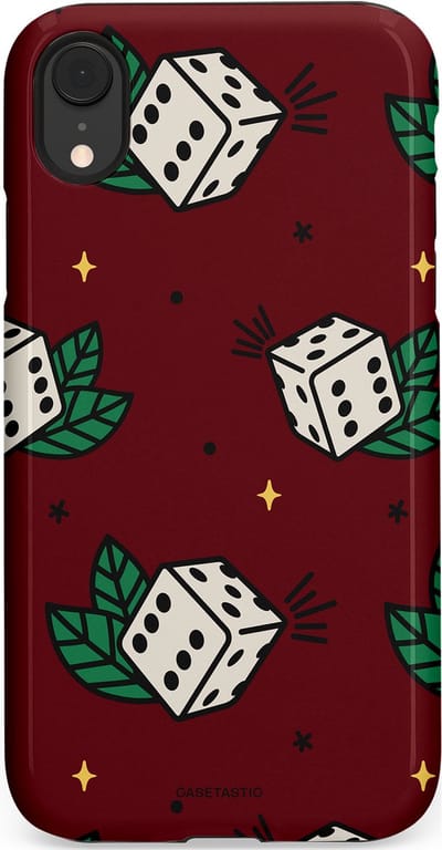 Casetastic Hoesje Geschikt voor Apple iPhone Xr - Stijlvolle Beschermende Duo-layer Case - Casino zes