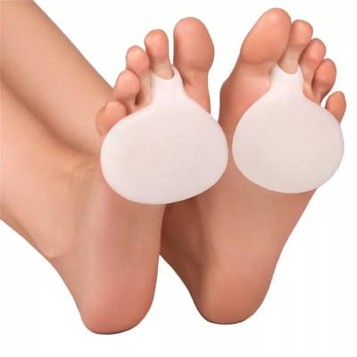 LOUZIR Siliconen Voorvoet Gelpads voor Hoge Hakken - 2 Stuks | Teen Gel Pads | Voeten Zorg | Halve Binnenzool | Voetverzorging | Pijnlijke Voeten | Pijn | Pedicure - DisQounts