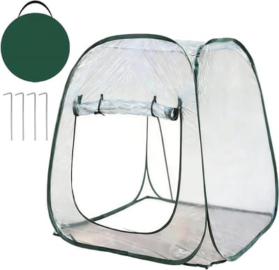 Mini Broeikas - Plantenkas Kweekkas - Planten Beschermen - Automatische Vorming - 98 x 98 x 98 cm - Transparant