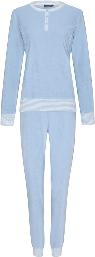 Pastunette dames pyjama Badstof - Jaimy - 44 - Blauw