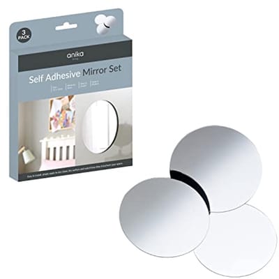Zelfklevende Ronde Spiegels 15 cm - Set van 3 - Functionele Glas Spiegels