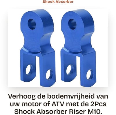 Dailygoods - Shock Absorber Riser M10 - Hoogte Verhoger - Voor Motor en Quad - Versterkt rijcomfort - Geschikt voor ATV - Verhoogt stabiliteit - Blauw
