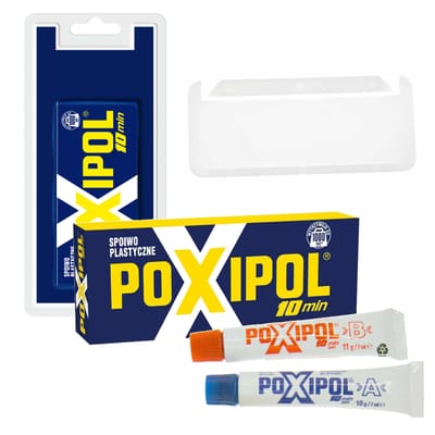 POXIPOL Metaallijm Grijs Kunststof Binding 10 Min Blister 21 g / 14 ml