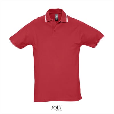 SOL'S Contrast-Polo Practice L585 - Red/White - L