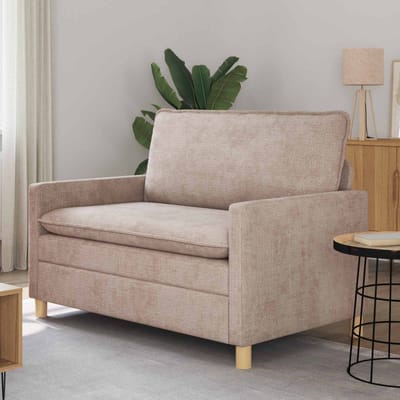 vidaXL - Bank - Beige - 126 - x - 81 - x - 87,5 - cm - Polyester