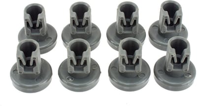 8 stuks Vaatwasser Wieltjes bovenkorf 24mm - Geschikt voor AEG IKEA Zanussi Pelgrim 50286967000 -50278101006