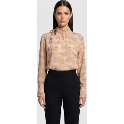 & Other Stories Zora Silk Blouse Orange Maat: XS | Longsleeves Outlet | Dames | Beige