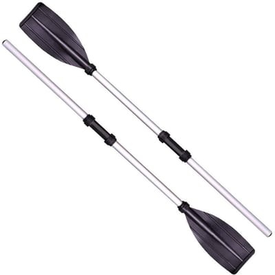 Dailygoods- Kanopeddel 126 cm - 2 stuks - Verstelbare lengte - Aluminiumlegering - Lichte professionele peddel - Afneembare kop - Roeipeddel