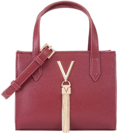 VALENTINO handtas schoudertas Divina Shopping Bag Bordeaux wijnrood