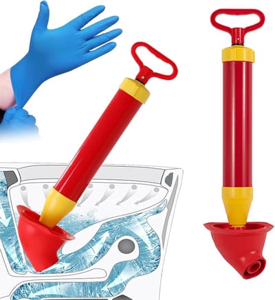 Professionele Afvoerreiniger met 50 Paar Nitril Handschoenen, Effectieve Oplossing voor Toilet, Gootsteen en Verstopte Afvoeren