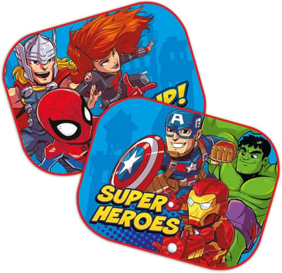 Marvel Zonnescherm Avengers 36 X 45 Cm Blauw 2 Stuks