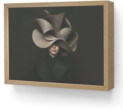 Wandlamp 40x30 cm - Oplaadbaar - Zwarte - Hoed - Vrouw - Wandlampen binnen woonkamer - Slaapkamer lamp - Decoratieve nachtlamp - Vloerlamp draadloos