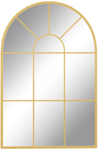 Wandspiegel raamspiegel 91 x 60 cm decoratief met metalen frame hangspiegel voor woonkamer slaapkamer in goud