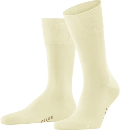 FALKE Tiago eenkleurig fil d'Ecosse katoen sokken heren beige - maat 41-42