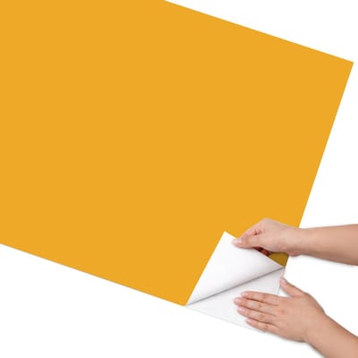 Coloray Meubel Wrap Folie - Oranje Meubelfolie - 75x150 cm - Meubelfolie Zelfklevend Levendig oranje - Wrapfolie Keuken - Minimalist Meubelfolie - Decoratiefolie - Tafeldecoratie - Achtergronden en patronen
