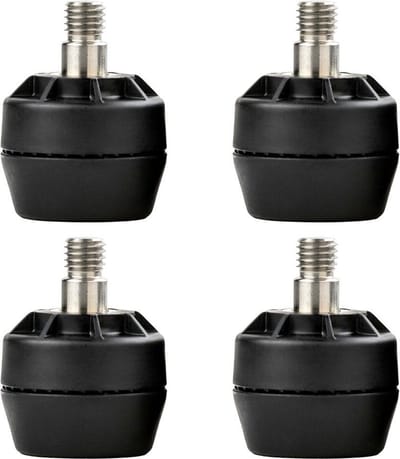 FLE - Stelvoet zwart rond Ø 4 cm en hoogte 3,2 cm van kunststof (M10) - 4 stuks