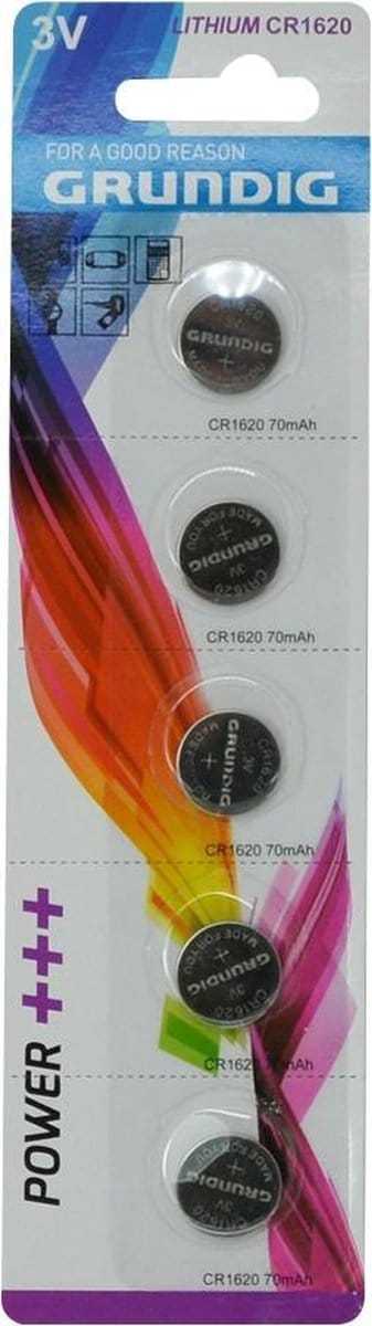 10x Knoopcel batterij - CR1620 - 3V - 70mAh - Lithium batterij - Button cell battery - Kleine elektronica - Jonyx