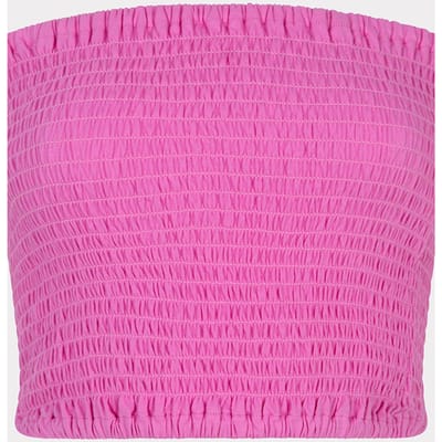 EsQualo Top Smock Bandeau Pastel Pink Maat: S | Mouwloze Tops Outlet | Dames | Roze