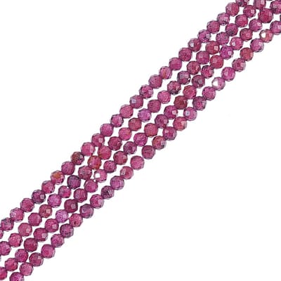 ongeveer 326 Stks 3mm Micro Facet Edelsteen Kralen, Natuurlijke Granaat Kralen Natuursteen Kralen Gordijn Kralen Losse Kralen voor Ketting Armband Sieraden Maken, Gat: 0.5mm