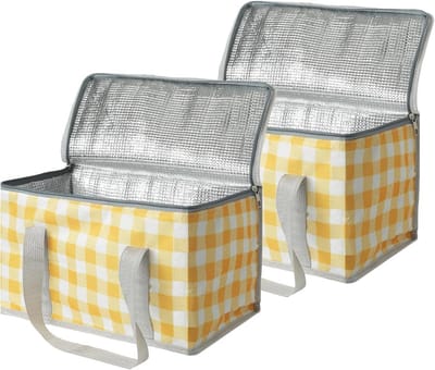 Grote Geïsoleerde Koeltassen Set van 2 - Opvouwbaar, 14 L voor Picknick, Camping en Sportevenementen