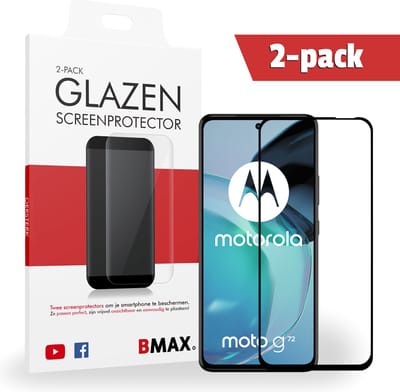 2-pack BMAX Screenprotectors geschikt voor Moto G72 - Van gehard glas - Samsung screenprotectors - Telefoonaccessoires - Telefonie & Accessoires - Beschermglas - Glazen screenprotectors