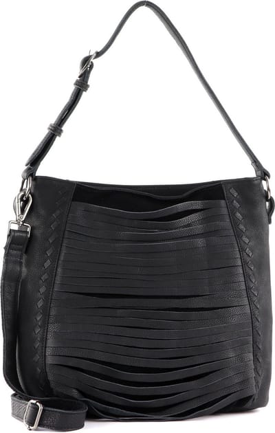 FREDsBRUDER Leren Schoudertas Fonda Hobo Black Zwart