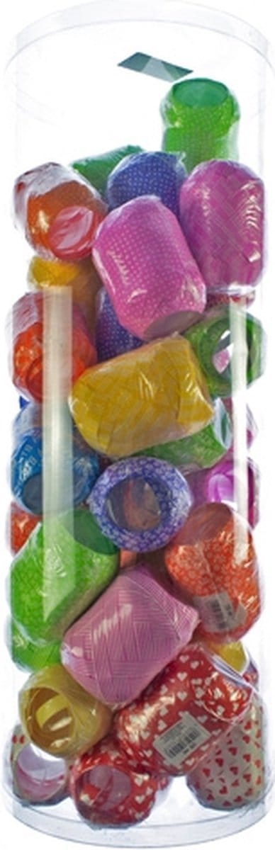Kangaro lint - 40 bolletjes - 10mm x 20m assorti - 24 prints