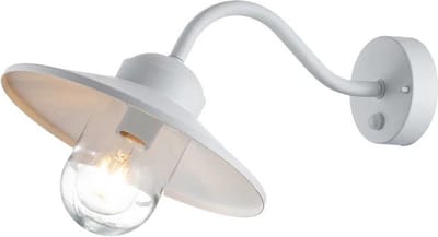 Landelijke Wandlamp - Steady Lighting - Metaal - Landelijk - E27 - L: 42cm - Voor Buiten - Woonkamer - Eetkamer - Zilver