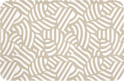 Badmat 60x40 cm - Antislip - Abstract - Modern - Beige - Badmatten voor badkamer - Badkamermat - Douchemat - Badkamer mat