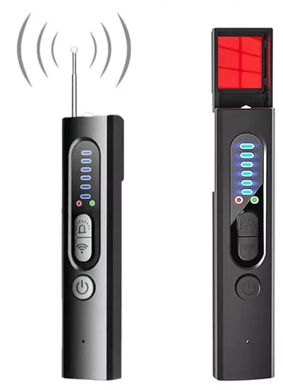carmdering - Bug Detector - Anti Spy Camera - Verborgen Camera Detector - Meerdere detectietechnologien: RF, infrarood en magnetisch - Instelbare gevoeligheid in 5 niveaus, geen valse alarmen - Compact en lichtgewicht (30 gram)